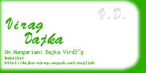 virag dajka business card